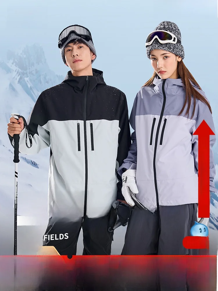 

Snow Flng 2026 Autumn New ex Outdoor Sports Waterproof Warm Couple Snow Suit Tee-in-One Jaet Polyester Fiber ort ...