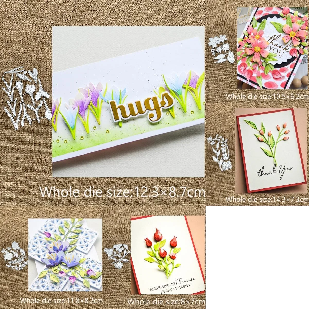 Xldesign Handwerk Metalls ch neiden Stanz werkzeuge Blumen blätter Dekoration Sammelalbum Album Papier karte Handwerk Prägung Stanz ungen