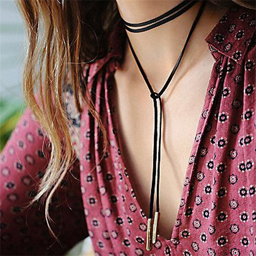 2025 New Fashion Black Lace Choker Tattoo Necklace Gothic Punk Velvet Long Pendant Women Collar Jewelry Chocker Necklaces