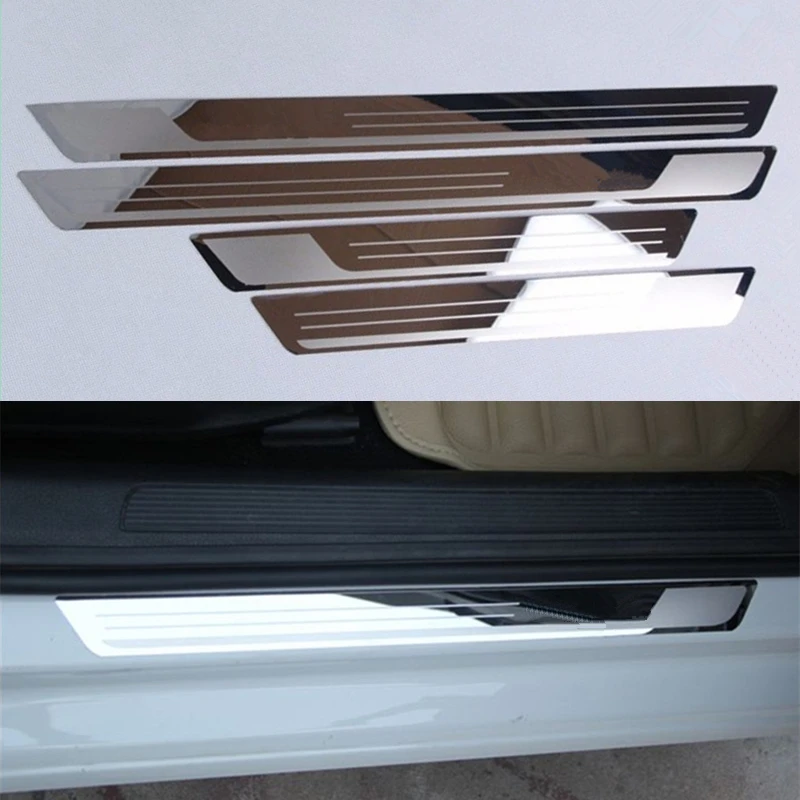 Car Accessories For Chevrolet COLORADO Holden 2012-2023 2024 2025 Chrome Door Sill Scuff Plate Protectors Welcome Pedal Stickers