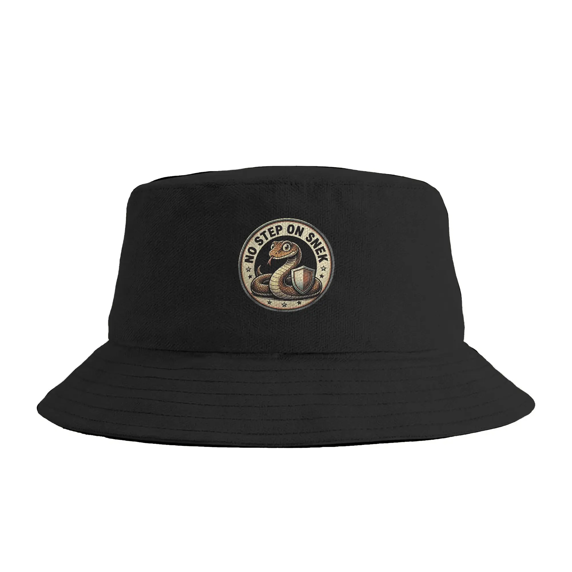No Step On Snek Snake Lover Design Bucket Hat  Harajuku Fisherman Caps Portable Beach Travel Sunscreen Hats Vintage Design Cap