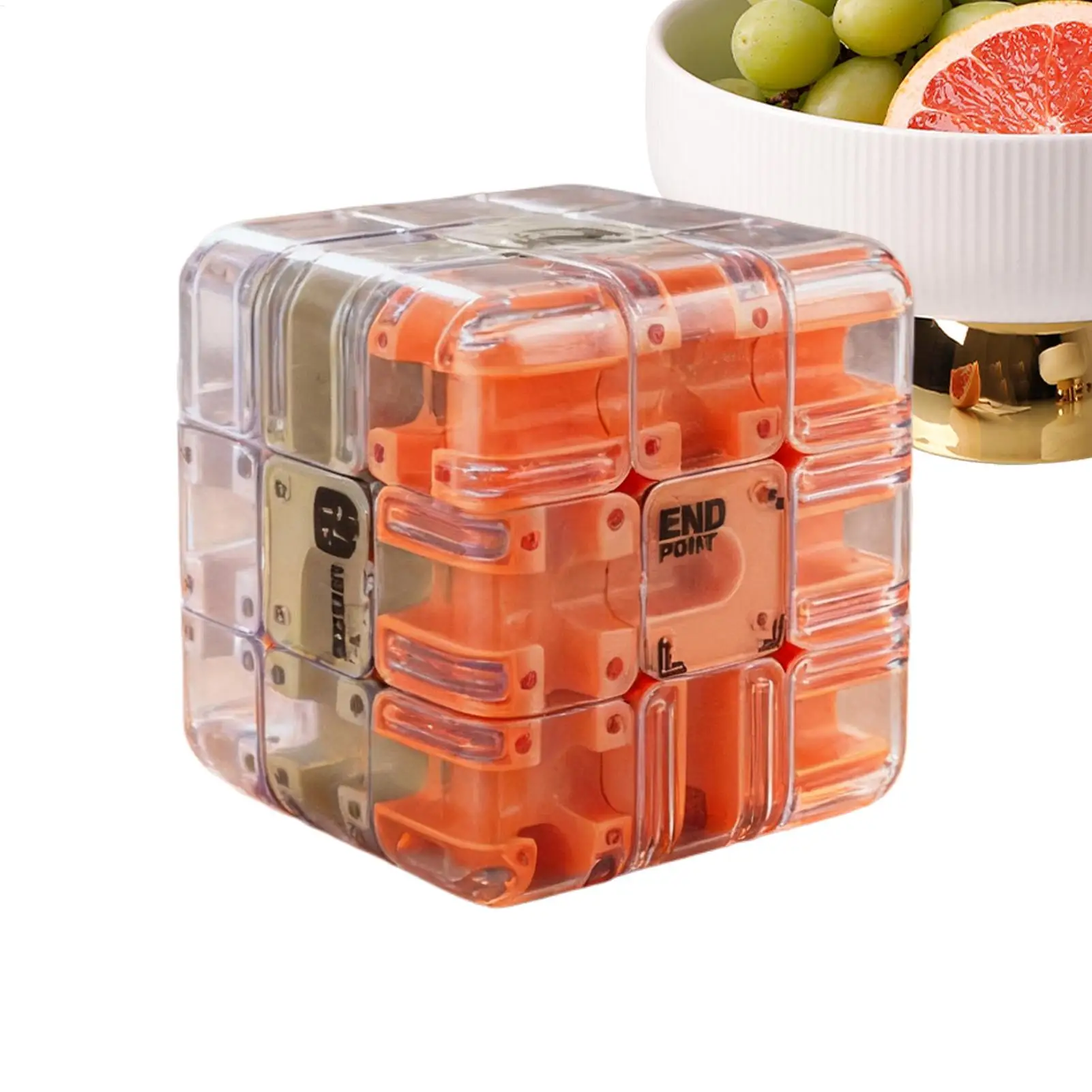 ลูกบาศก์เขาวงกต 3 มิติ ของเล่นฝึกสมอง เกมปริศนาเขาวงกต สำหรับเด็กชาย เด็กหญิง ใช้ได้ที่บ้าน เดินทาง งานปาร์ตี้ ห้องเรียน รถยนต์