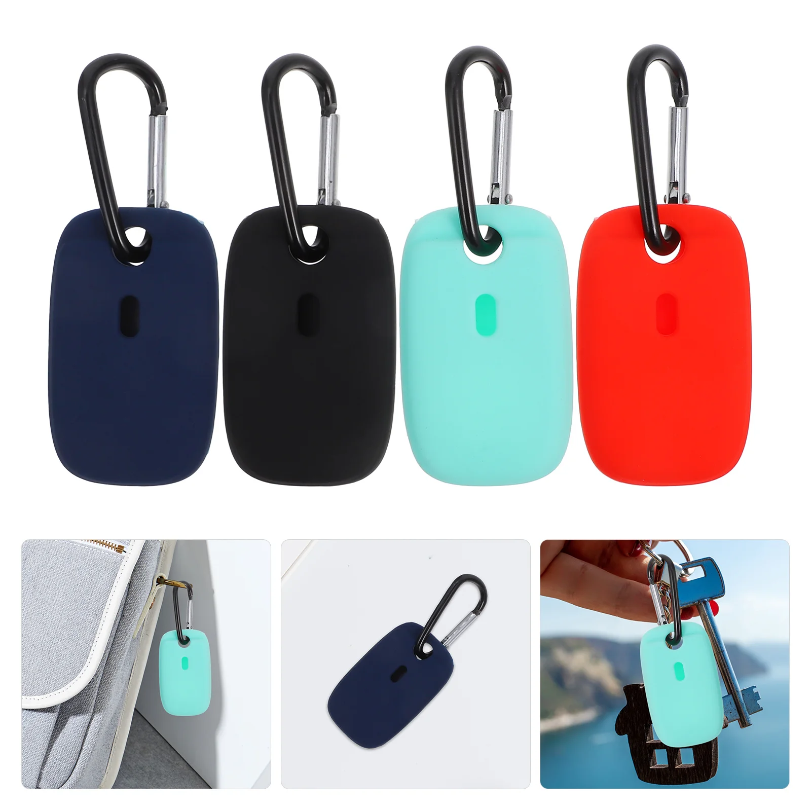 4Pcs Tracker Protective Silicone Covers Premium Cases with Hook Compatible for Tile Pro 2022 Accessories