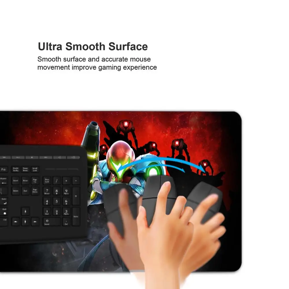 Metroid Muismat Home Xxl Hd Custom Bureau Matten Muismatten Toetsenbord Pad Kantoor Laptop Gamer Zachte Anti-Slip Muis Mat