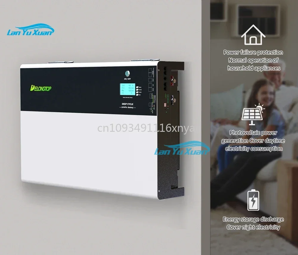 لنظام الطاقة الشمسية للاستخدام المنزلي على الحائط 48 فولت 51.2 فولت 200 أمبير 10 كيلو وات في الساعة Lifepo4 بطارية ليثيوم أيون #3