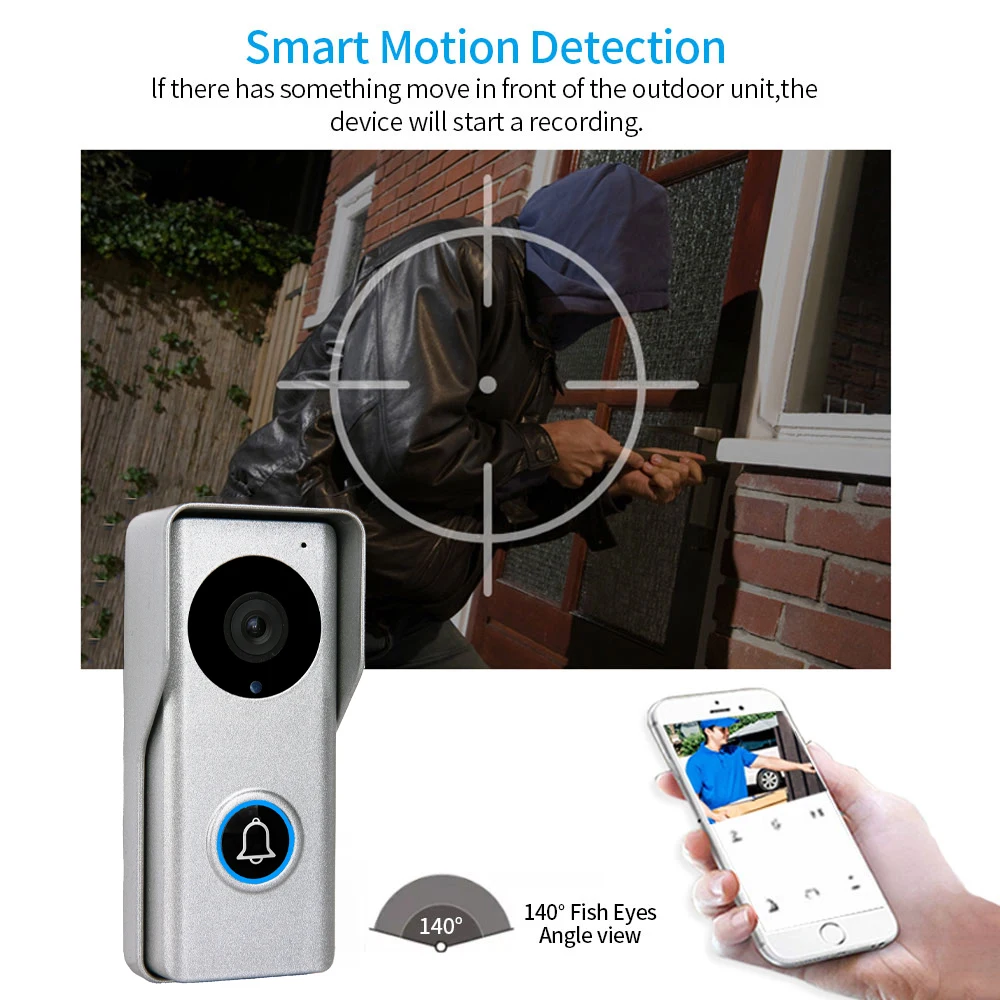 1080P TUYA App WiFi Video Door Phone Smart Home POE Intercom System Wireless IP Video Doorphone Monitor with IR Wired Doorbell