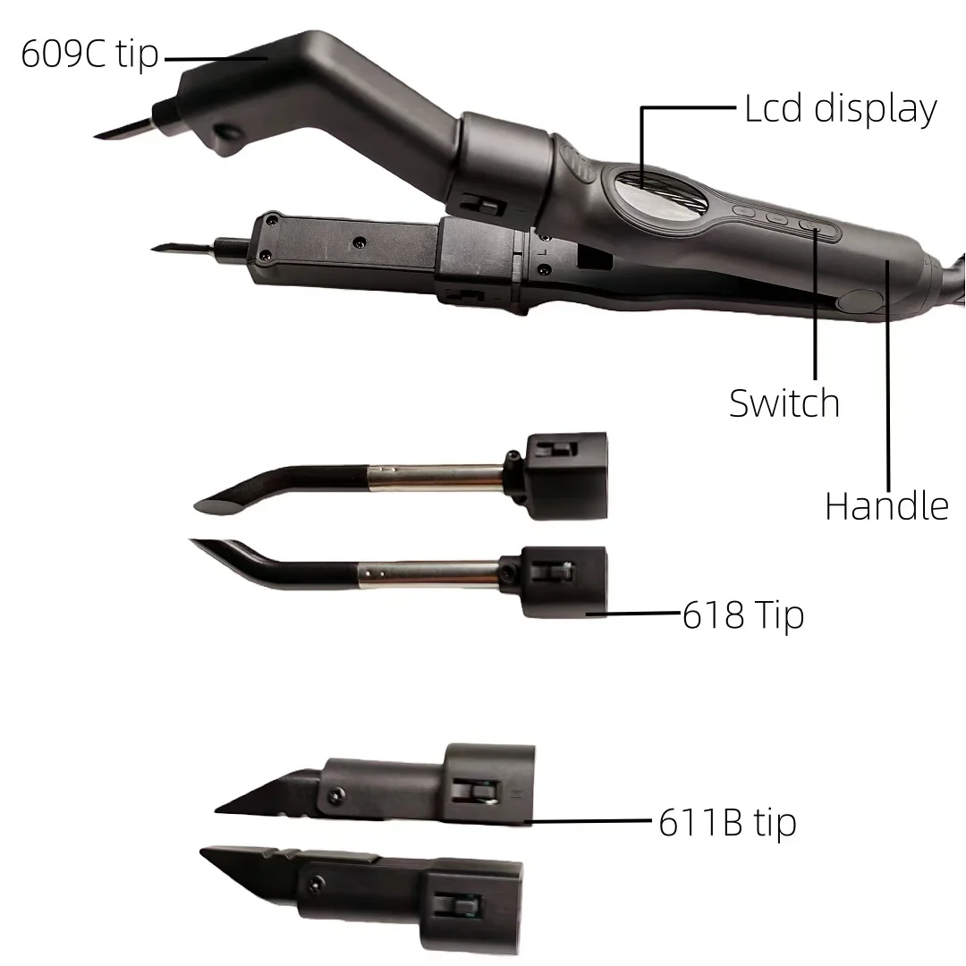 

866 Set Mini Hair Connector Kit with 3 Replacement Connectors High-Temperature Seamless Hair Connector for Hair Extension