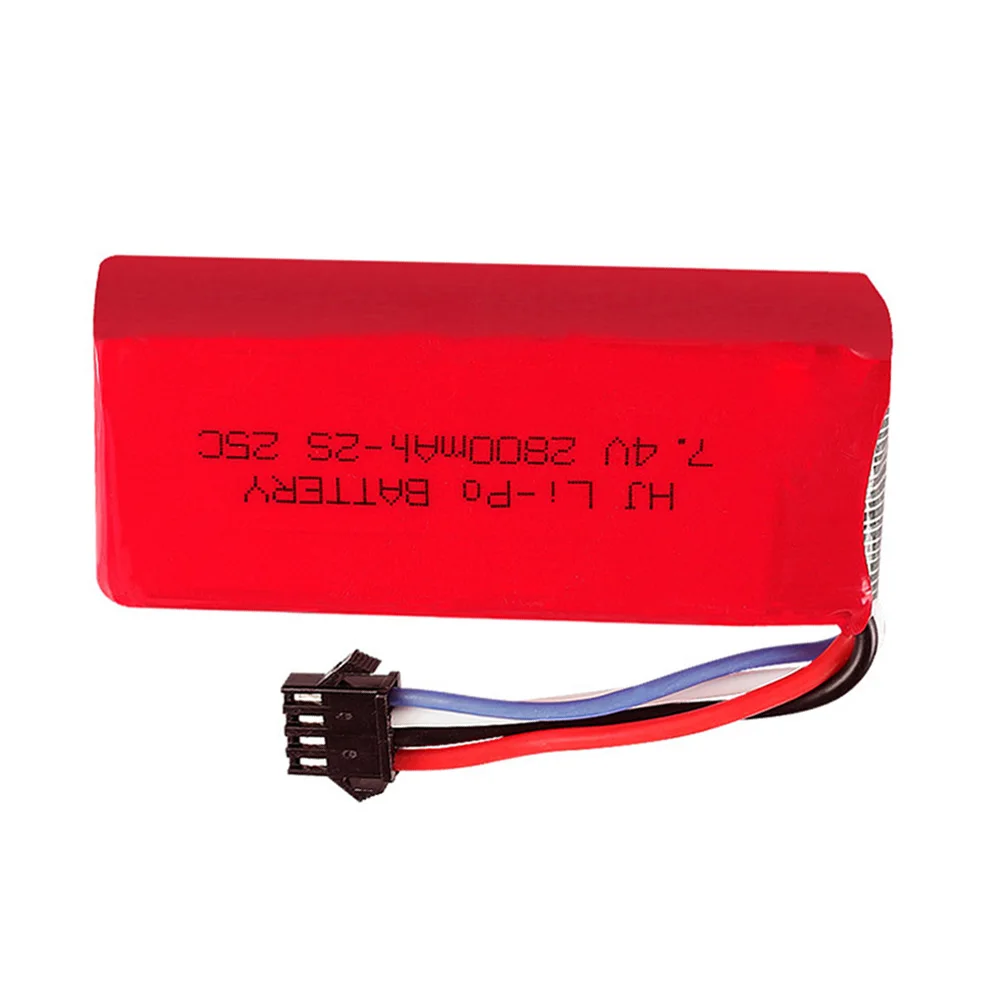 7.4V 2800mAh Lipo Battery SM-4P Plug for Udi UDI902 UDI002 HQ961 HQ96 RC Boat Spare Parts 2S 7.4 V 2800 Mah 25C RC Toys Battery