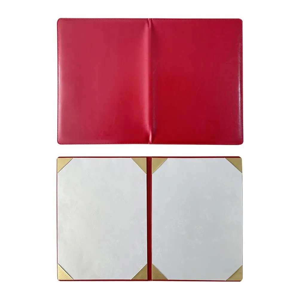 Signieren Contract A3 A4 Kunstdruckpapier Hardcover Hosted Speech Plüschoberfläche PU-Leder verdicken Poesie Lesezertifikat Cover