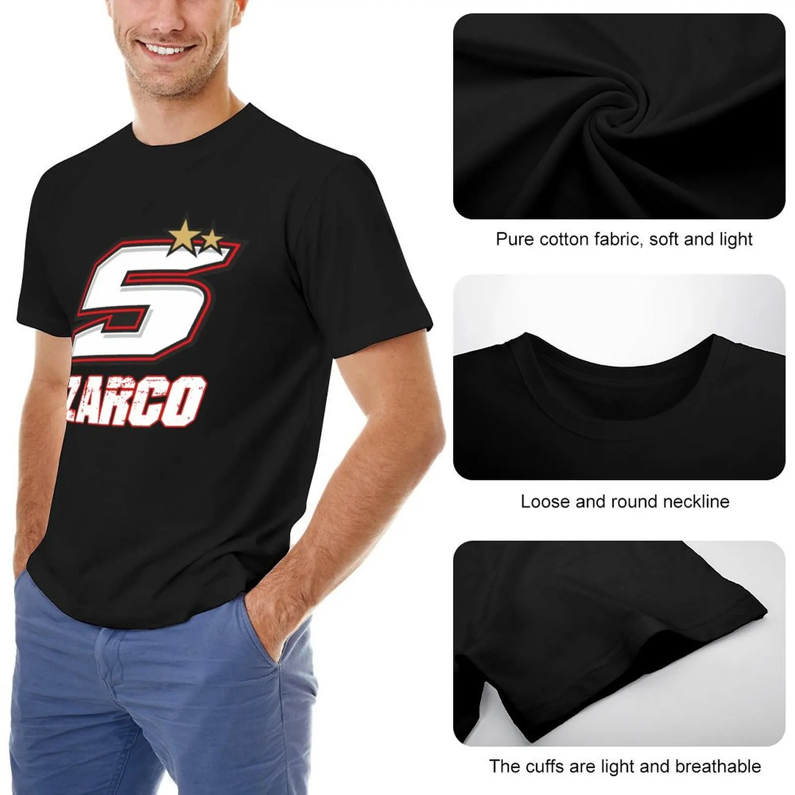 تي شيرت يوهان زاركو الفني تي شيرت شخصي كبير الحجم مصمم قمصان أنيمي الأشياء تي شيرت الرجال #5