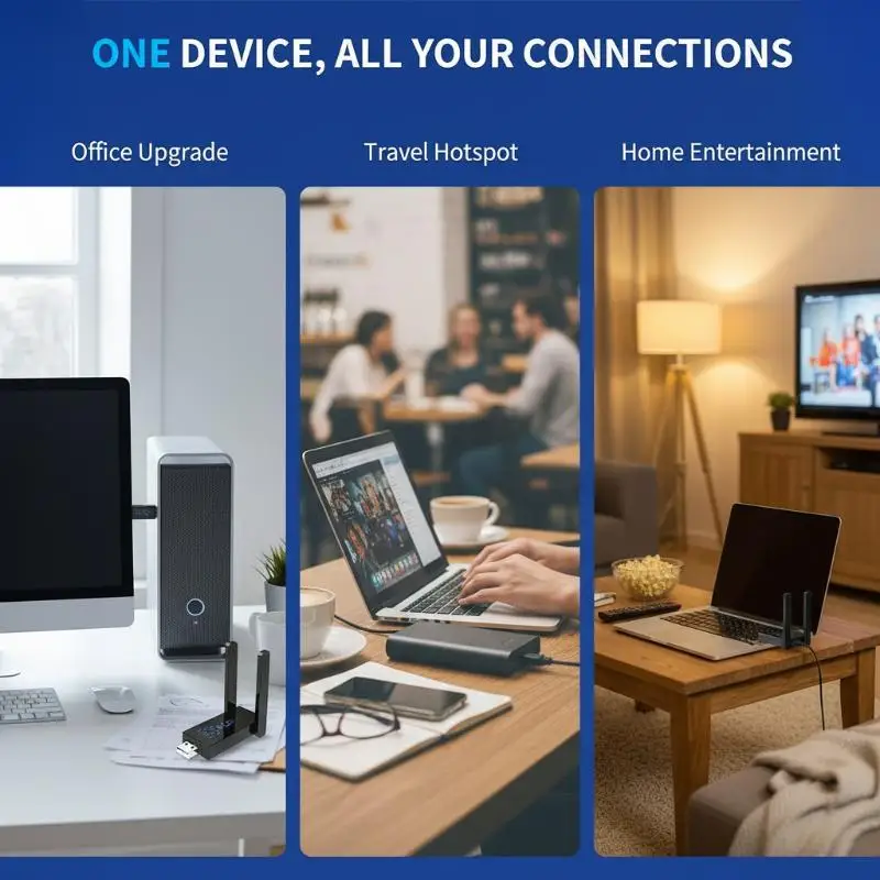 High Gain WiFi Extender Router Wall Penetrating USB Repeater Large Coverage Signal Booster For Garage Basement Home Use