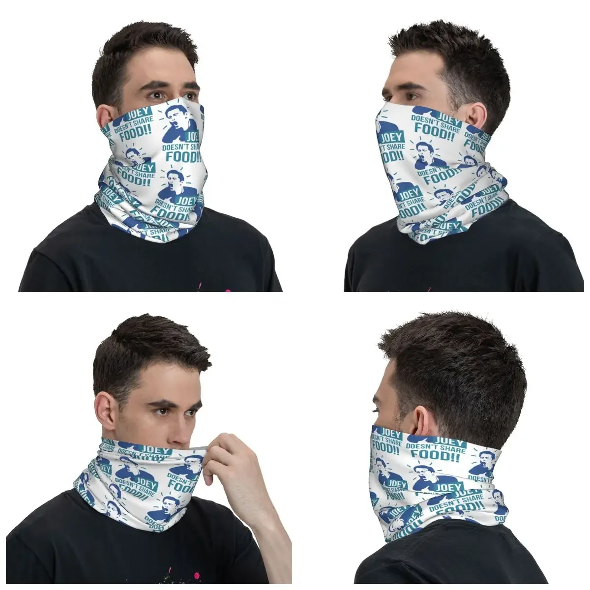 Friends TV Show Bandana Neck Gaiter for Hiking Running Men Women Wrap Scarf Joey Doesn't Share Food Headband Warmer