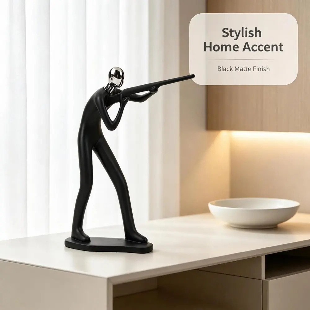 Shooting Sports Character Statue Figurines Fashionable Home Decor Modern Minimalist Tabletop Ornaments for Living Room Office