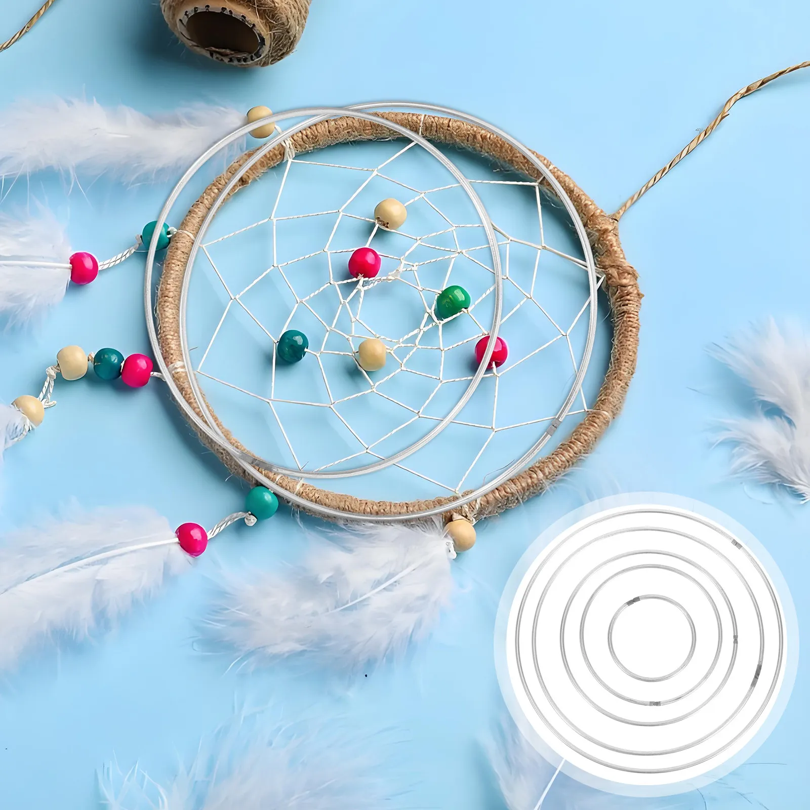 30Pcs Sturdy Iron Metal Rings for Dreamcatchers Macrame Wreaths Floral Hoops Crafting DIY Wall Hangings Circle Craft Frames