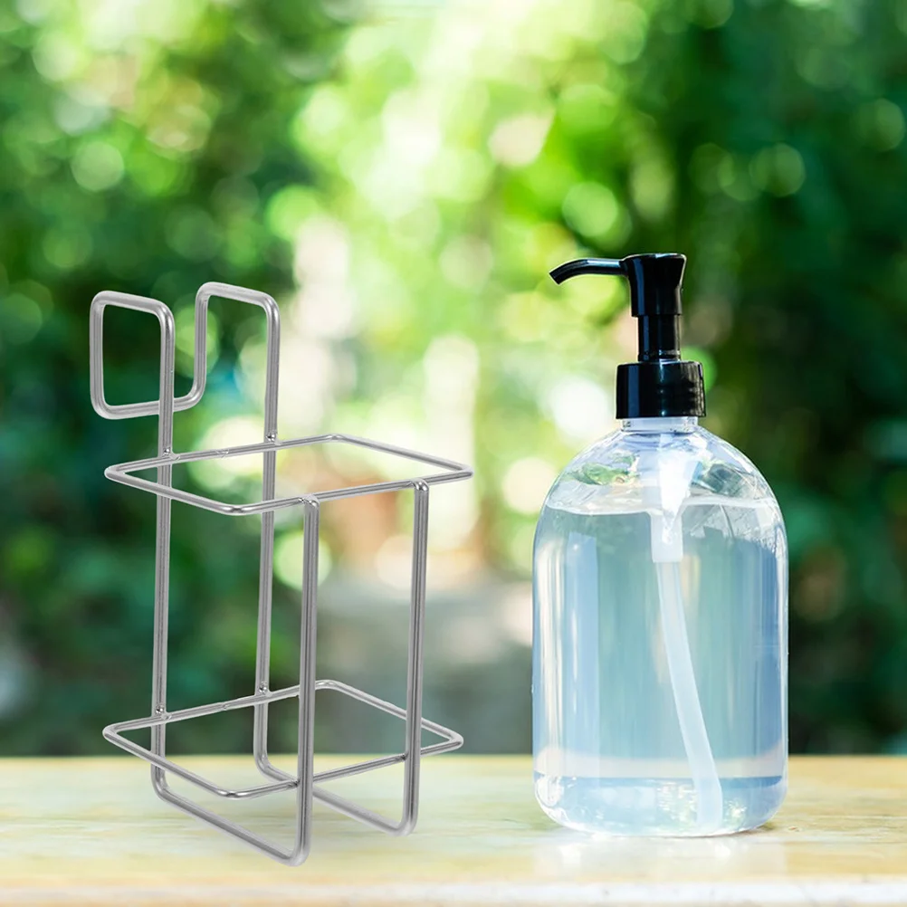 

Stainless Steel No Drill Wall Mount Hanging Rack For Bathroom Kitchen Storage Organizer Bottle Holder Punch Free Shelf