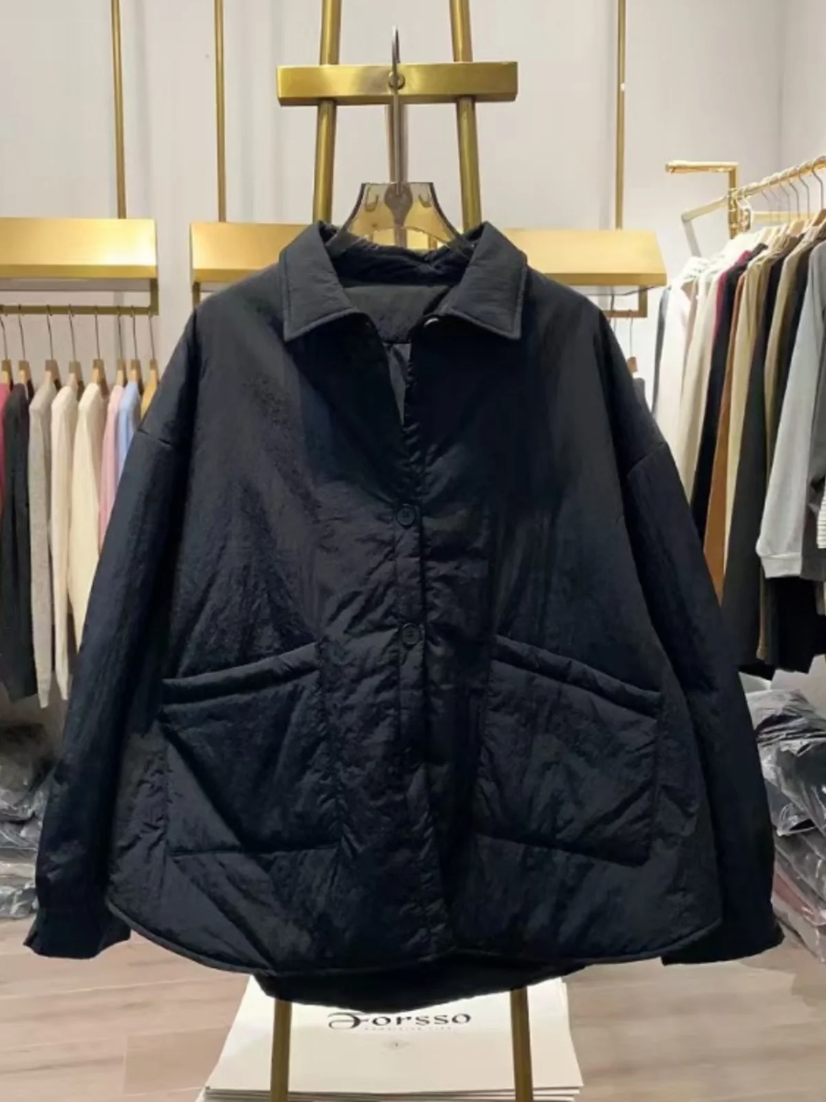 

Женское пуховое хлопковое пальто в стиле ретро, свободный воротник, большой теплый длинный све с хлопковой подкладкой и капюшоном на одной пуговице