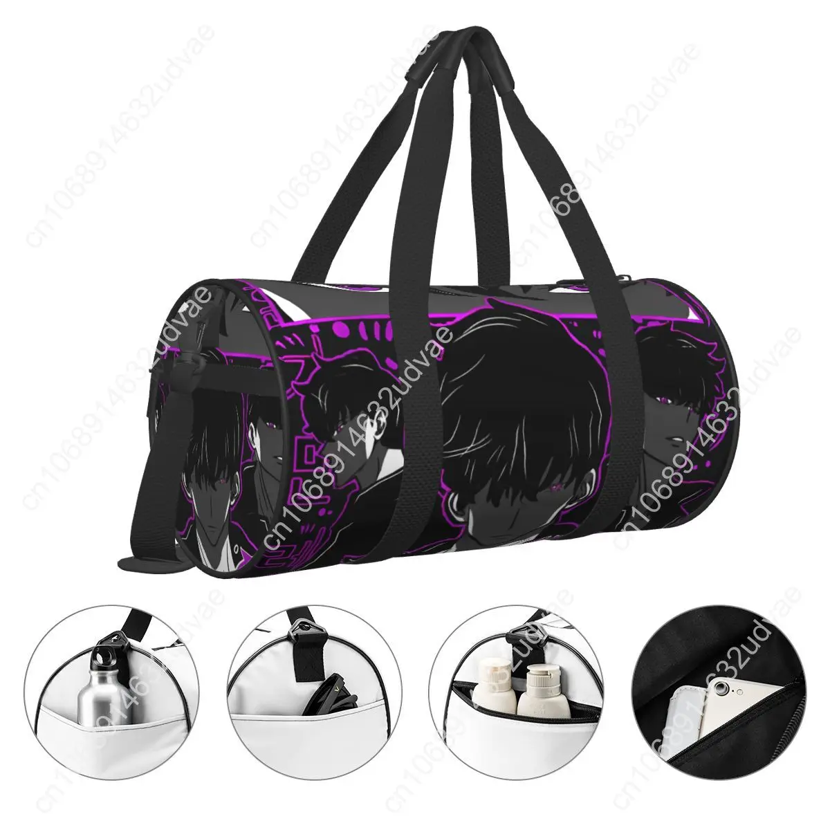 Hot Anime Sung Jin Woo Sports Bags Solos L-Levelings Luggage Gym Bag Large Capacity Handbags Men Women Outdoor Fitness Bag