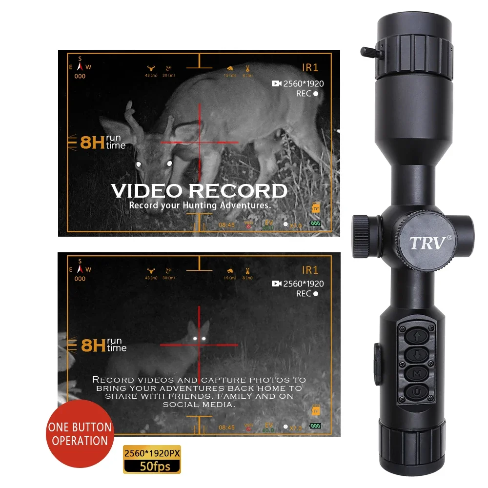 TRV Night Vision Scope Monocular Night Vision Sight 7-19x Professional  Digital Night Vision Scope Hunting Telescop