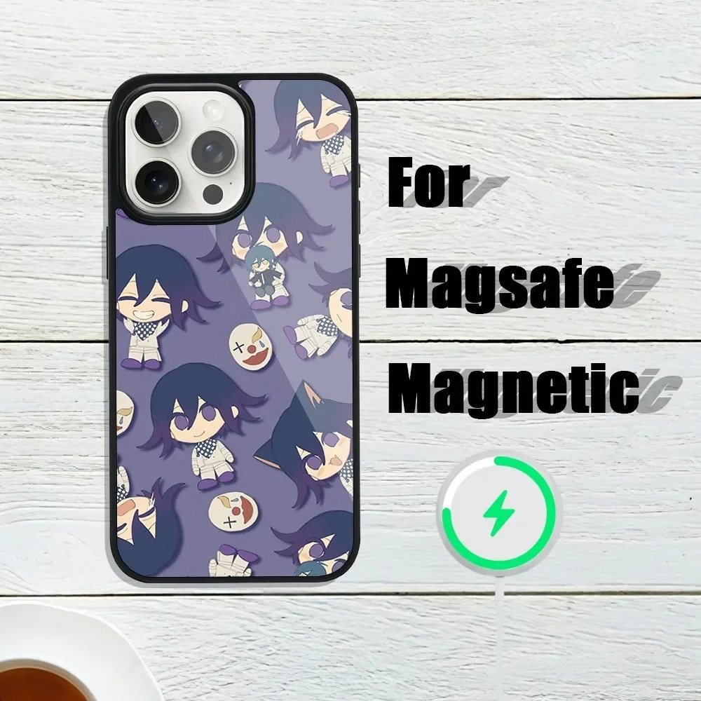 Danganronpa Kokichi Oma Purple Phone Case For iphone 13 Plus 12 14 Mini 11 Max 15 Pro Magsafe Magnetic Wireless Charging Shell