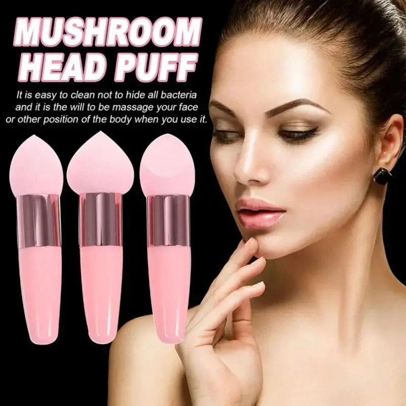 3 Stuks Make-Up Spons Schoonheid Foundation Blending Spons Make-Up Spons Wig Foundation Sponzen Met Handvat Cosmetische Blender Belijden