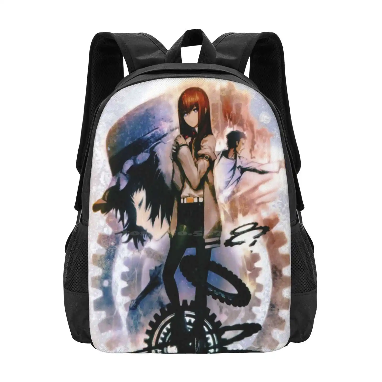 Steins ; Gate Bag Backpack For Men Women Girls Teenage Steinsgate Steins Gate El Psy Kongroo Kurisutina Okabe Hooyn Kioma