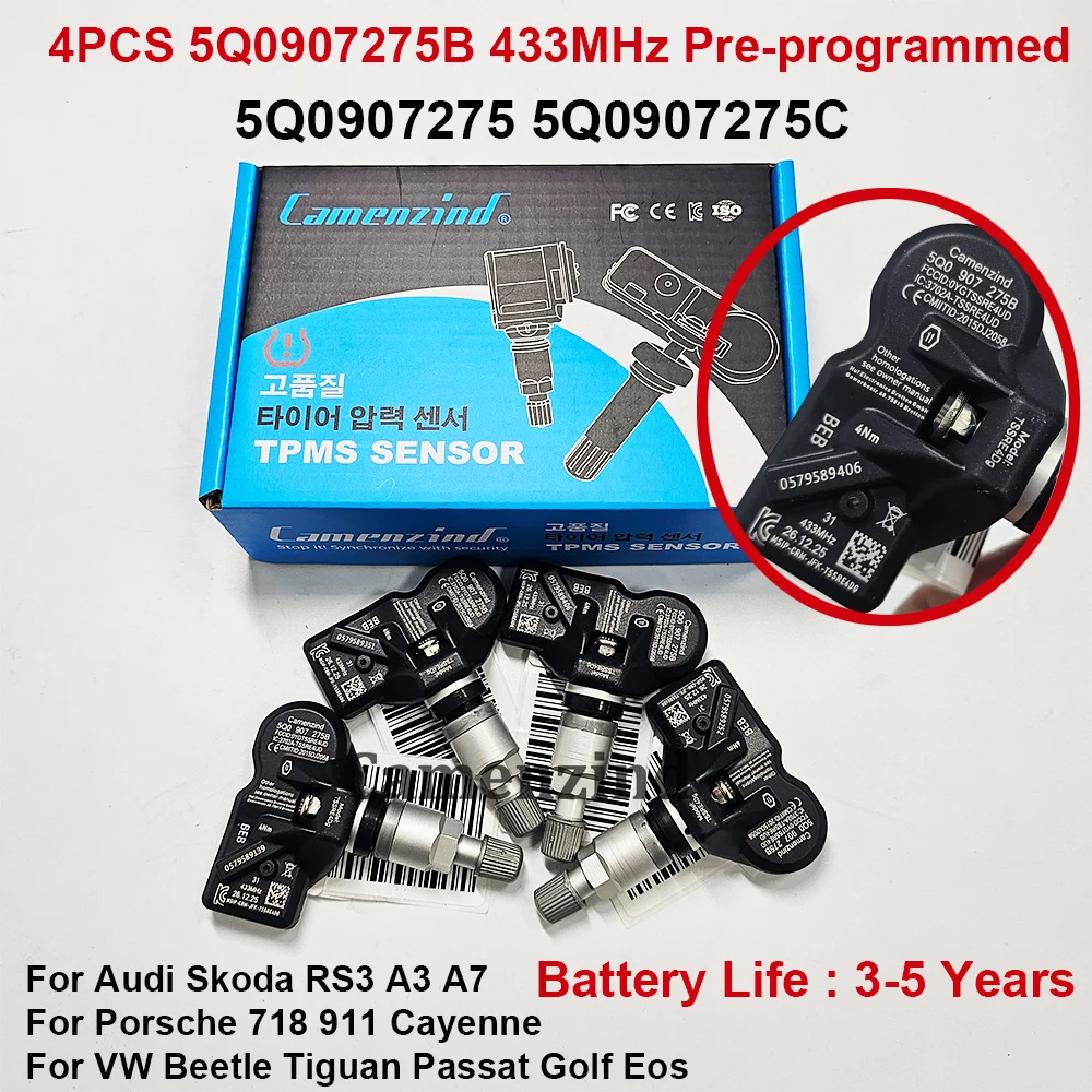 4Pcs 433Mhz Tpms Se…