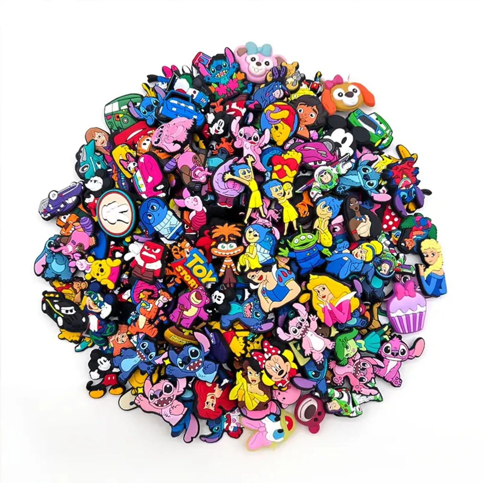 Random 10-200Pcs Potdemiel Disney Series Shoe Charms For Sandals,Shoe Decoration Accessories Shoe Pins Great Gift For Men Women
