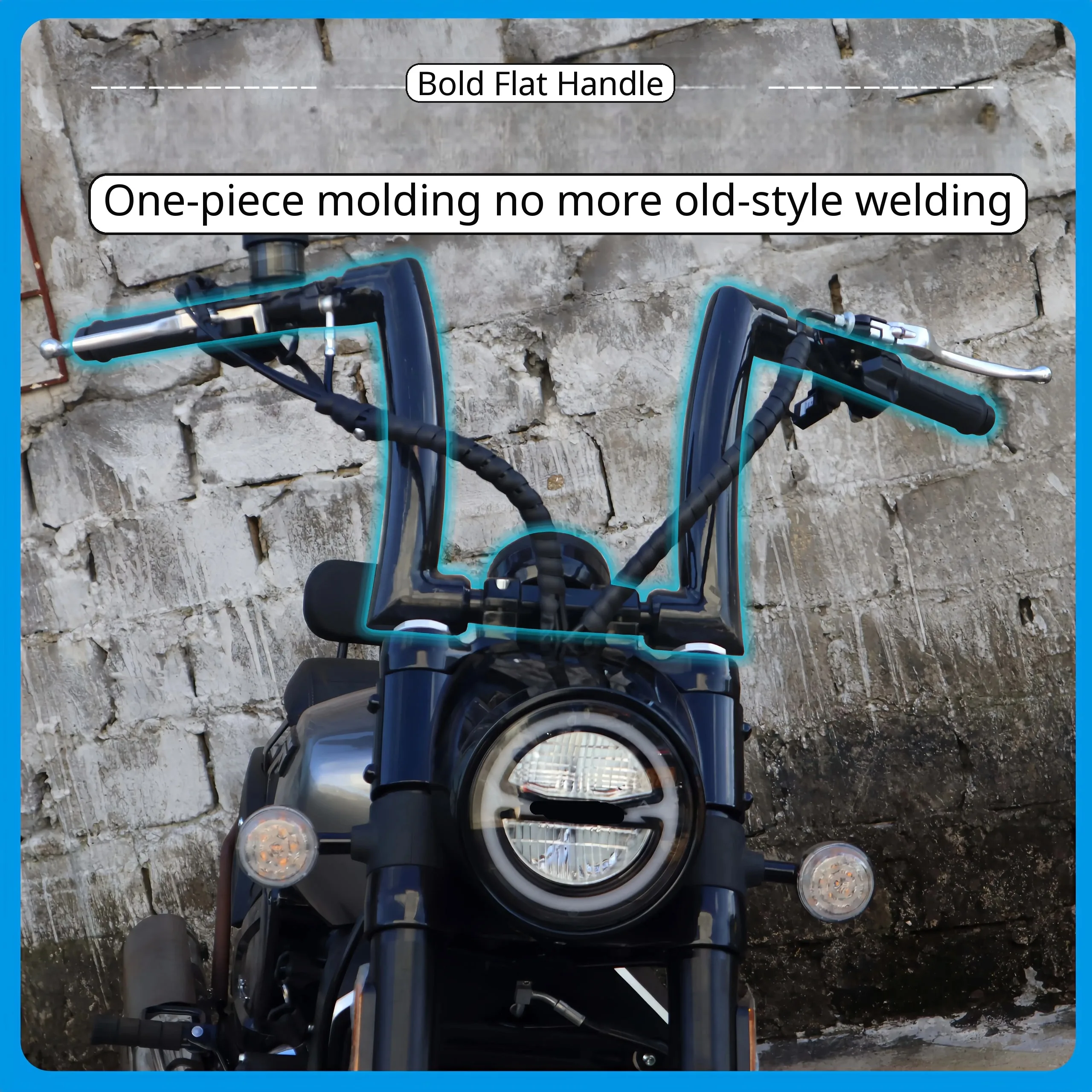 For GAOKIN Thor650 Retro 2 Inch High Handlebar, Ergonomic Riser Steering Bar Manillar moto Manubrio moto