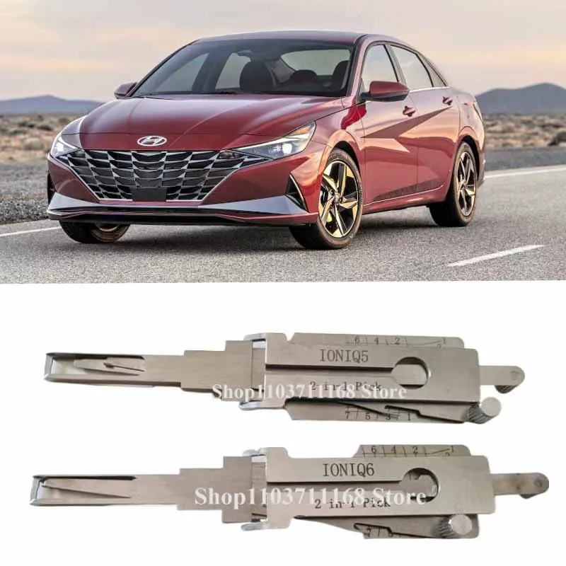 

1PCS LISHI 2-IN-1 IONIQ5 IONIQ6 Lock Picking Gauge Decoder Vehicle Automotive for Hyundai for Ioniq Tucson KK12 Key Pick Decoder