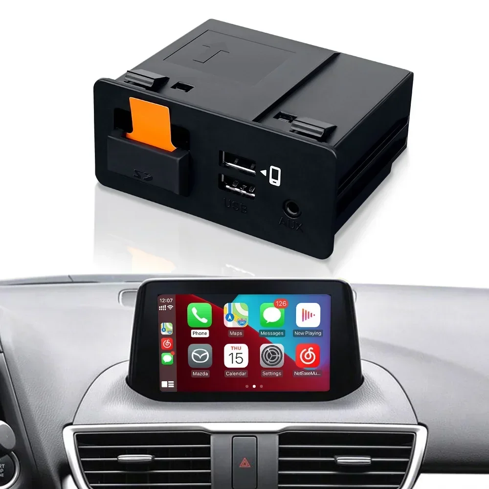 CarPlay Android Auto USB Adapter Hub for Retrofit Mazda 6 Mazda 3 Mazda 2 CX30 CX5 CX8 CX9 MX5 miata TK78669U0C Kit