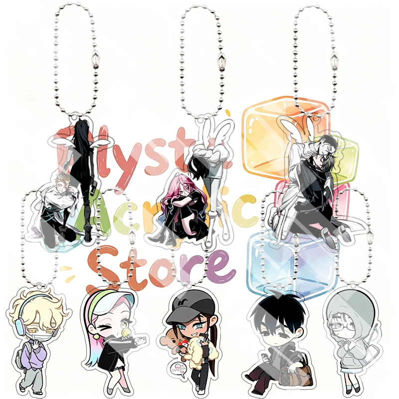 Porte-clés en acrylique Alien Stage Q Version Cartoon Anime 5cm, mignon, imprimé double face, accessoire de voiture, pendentif, ornement