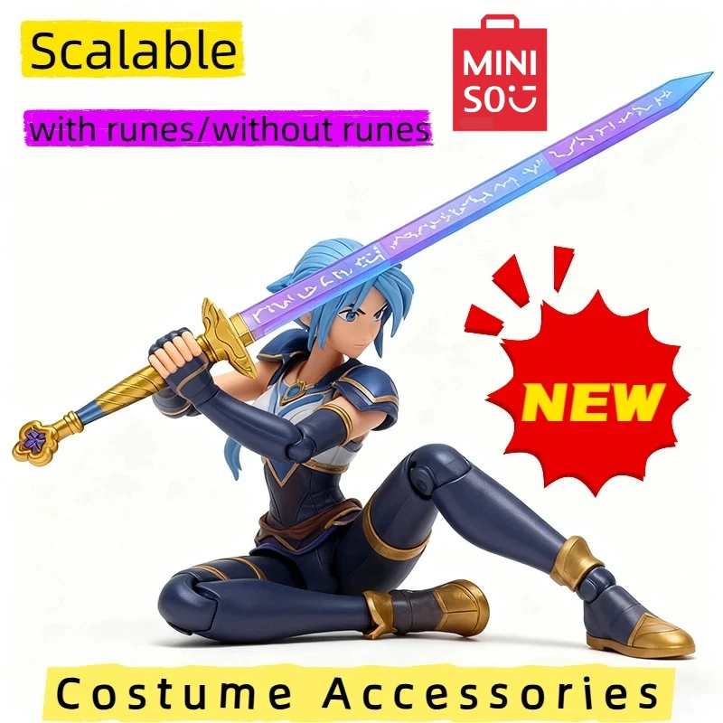 

Prop Sword with Rune for Rumi, Long Knife for Mira Demon Hunters Roleplay Halloween Carnival Anime Cosplay Costume Accessories