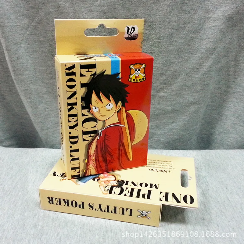 54pcs Anime Playing Cards Dragon Ball One Piece Poker Game Chopper Zoro Luffy Itachi Anime figure Cards Kids Toys Gift