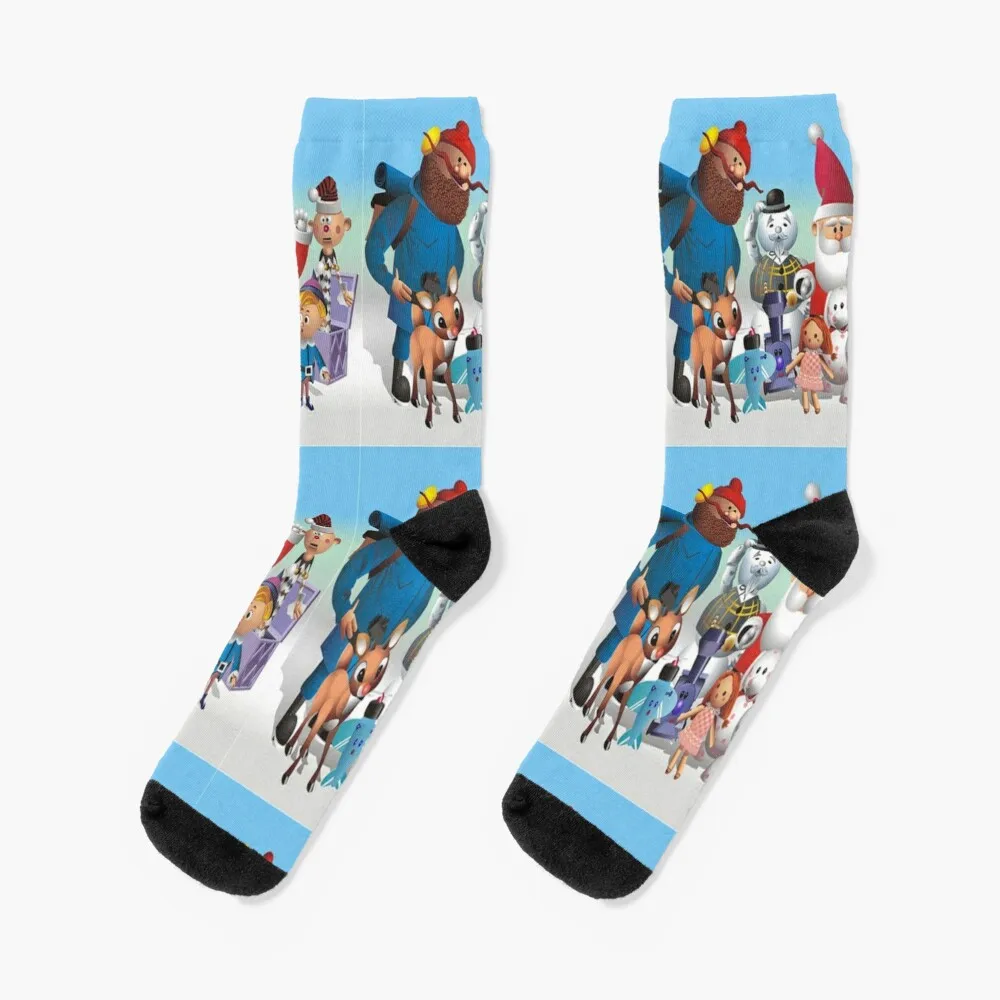 

Rudolph and Friends | DreamscapesbyTeresa Socks Winter Socks Women