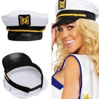 Adult Yacht Military Hats Boat Skipper Ship Sailor Captain Costume Hat Adjustable Cap Navy Marine Admiral For Men Women