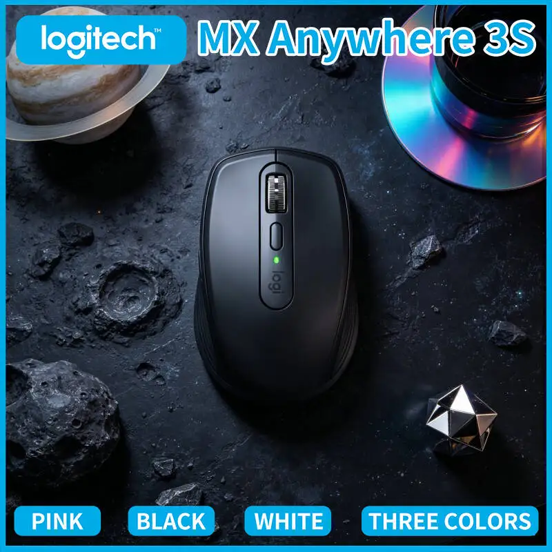 Logitech MX Anywhere 3S Office Mouse - 8K DPI Darkfield, MagSpeed Scroll, Silent Click, 3-Device Sync for Home Office