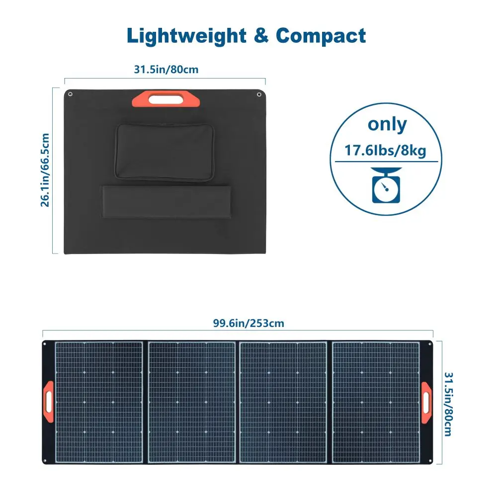 Foldable solar panels for portable power stations solar generators