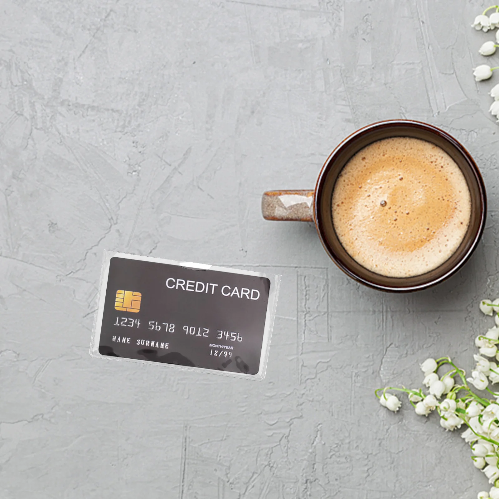 20 stuks transparante kaartbeschermer PVC-hoezen doorzichtige plastic houders voor creditcards voor sociale zekerheid