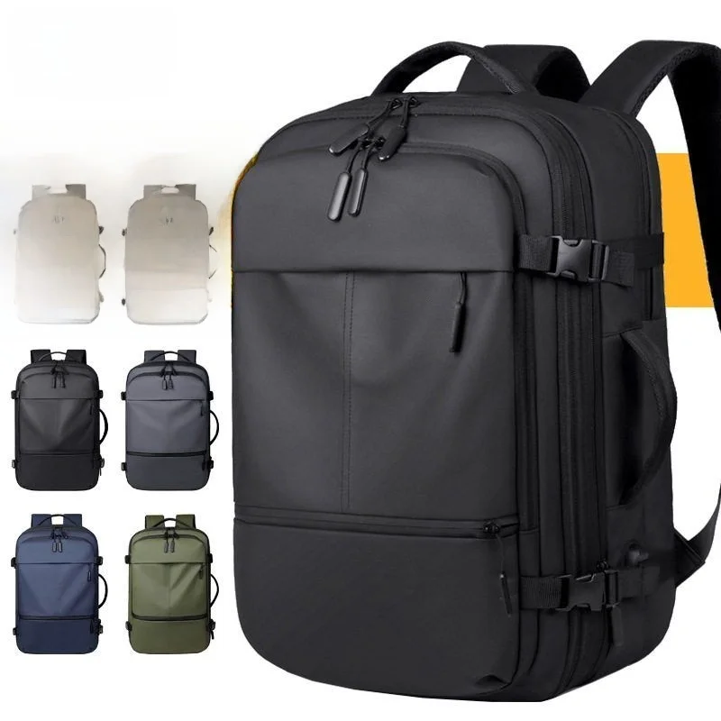 

Busin Faion Расширяемая двойная сумка через плечо Дорожная сумка для ноутбука Большая емкость для мужчин и женщин Водонепроницаемая ткань из бычьей ткани Ma...