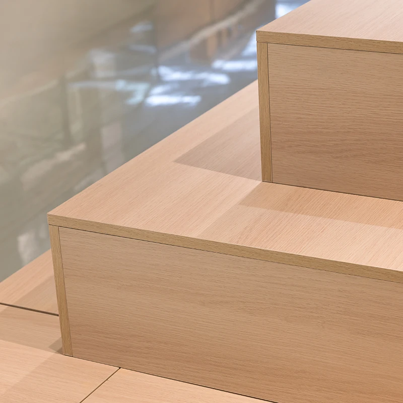 Manufacturer Wholesale Square Wooden Exhibition Stand Retail Display Table