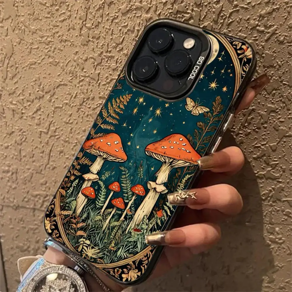 

Mushroom Phone Case phone box for iPhone 16 Pro 15 Pro 14 13 12 11 XS 14 PRO MAX 16 plus 14Pro 12pro Soft Shell