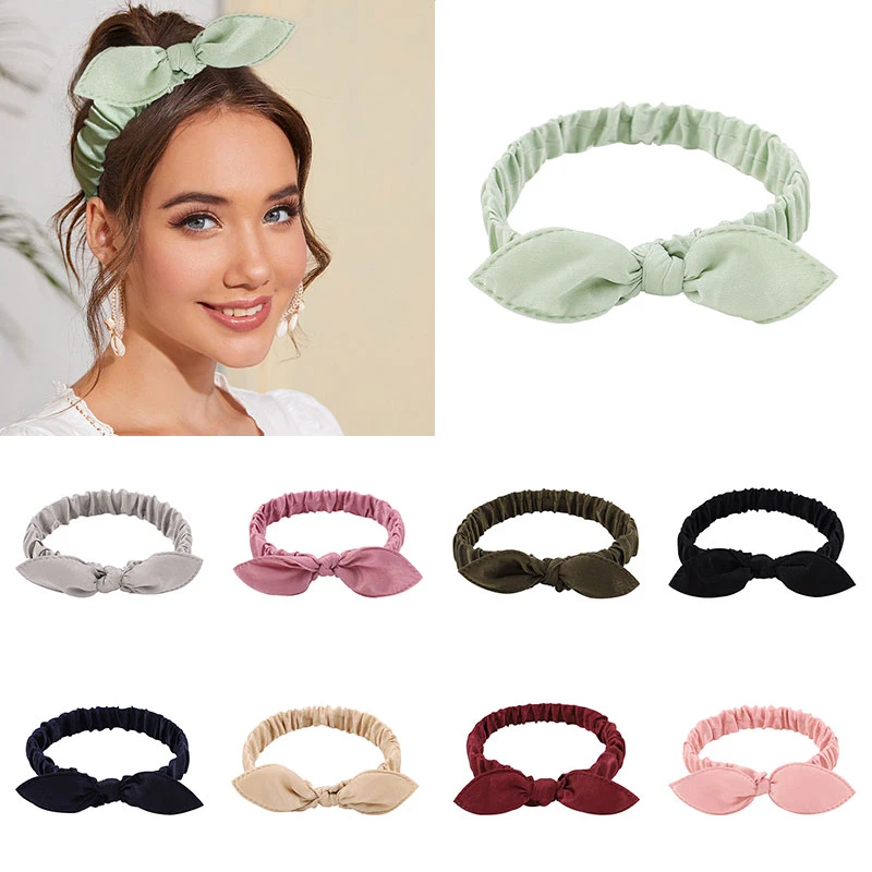 Women Bow Hair Band Kerchief Baby Handband Hair Clasp Cute Nice-looking Colorful Fashion Beautiful Headband Hair Accessories