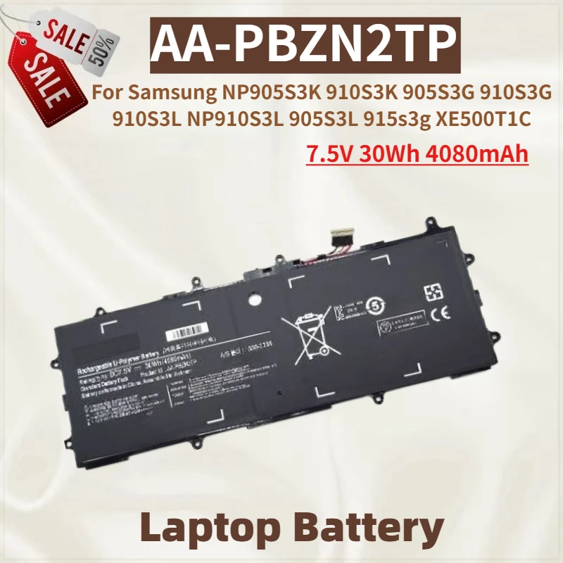 

High Quality Laptop Battery AA-PBZN2TP 7.5V 30Wh 4080mAh For Samsung 910S3K 905S3G 905S3L 915s3g NP905S3K NP910S3L Brand New