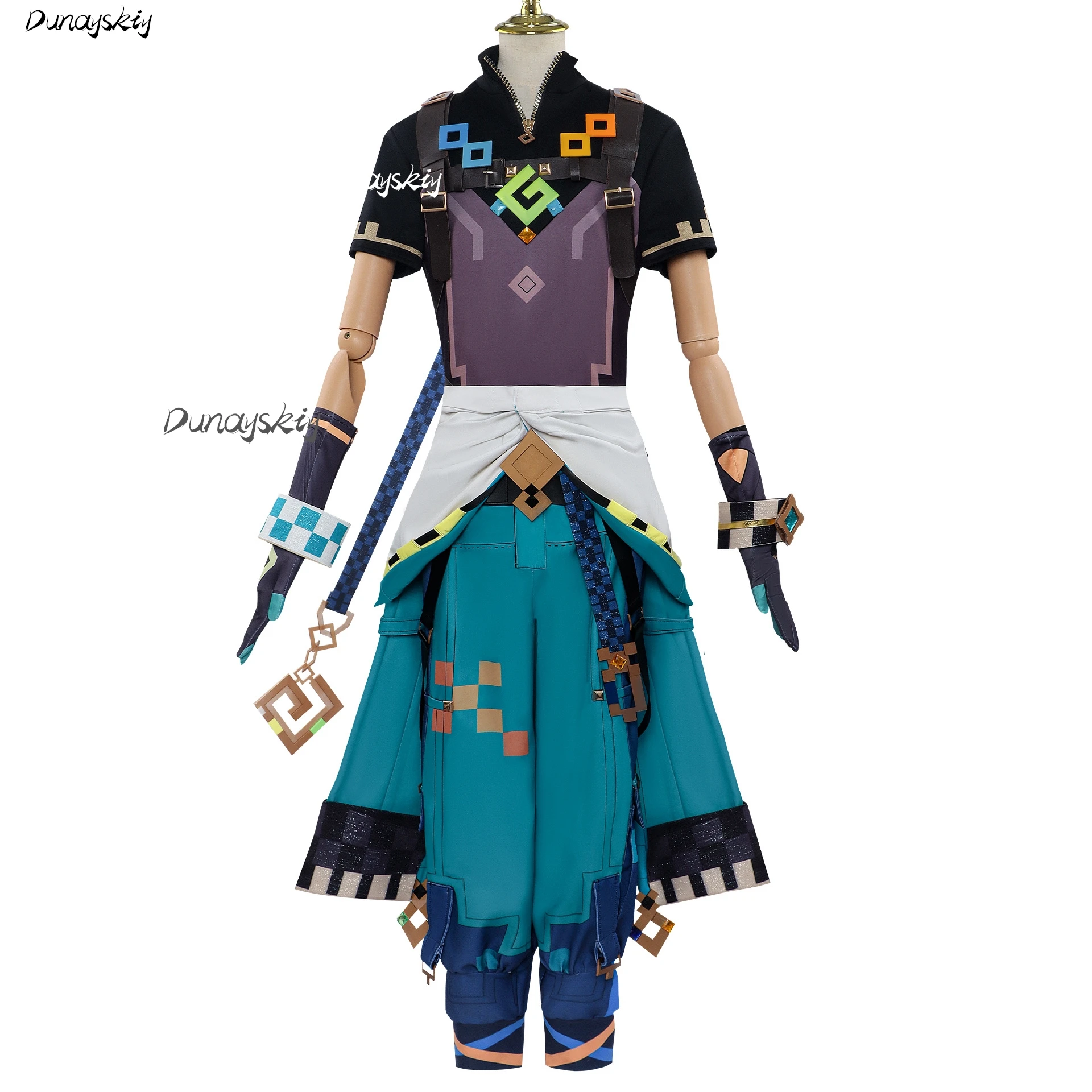 Kinich Cosplay Costume with Accessories Wig Shoes Outfit Genshin Impact Role Play Clothes for Halloween Party Customized