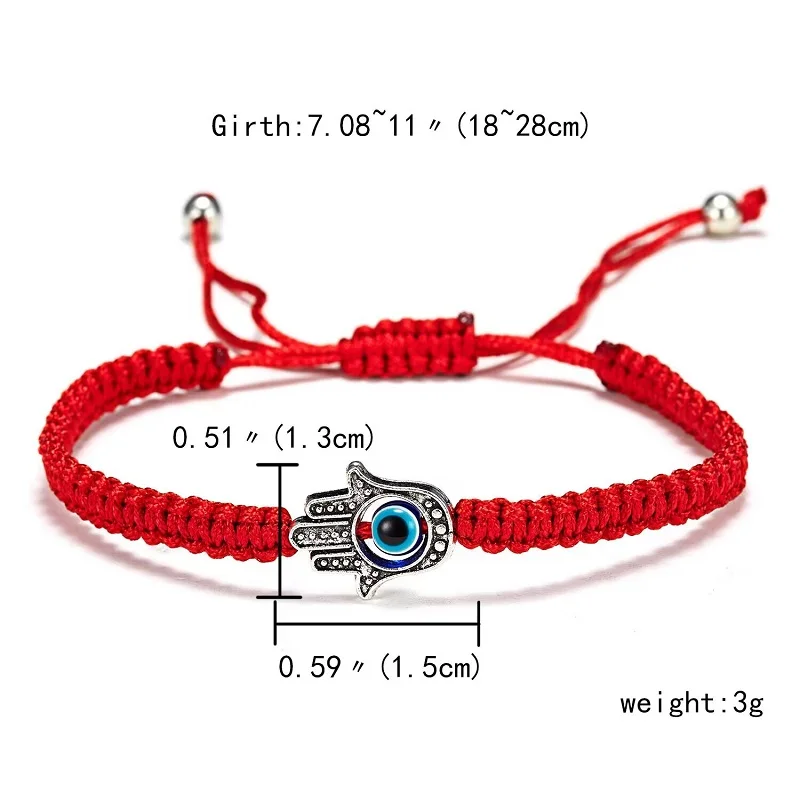 Classic Red String Bracelets Turkish Evil Eye Handmade Braided Rope Adjustable Woman Man Charm Fashion Jewelry Friendship Gifts