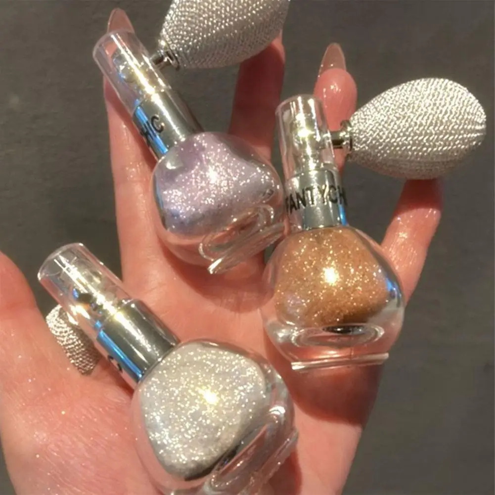 Highlighter Powder Spray Fashion Waterproof Glitter Powder Spray Shimmer Sparkle Powder Makeup per Face Body Highlight Makeup