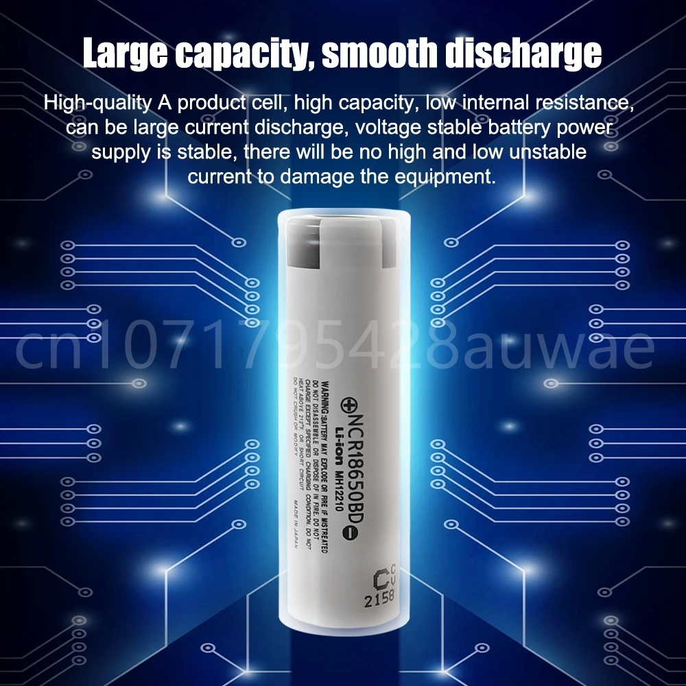 La batería de litio NCR18650BD 3,7 V 3200 mah se puede recargable, para instrumentos electrónicos se puede montar batería de alimentación