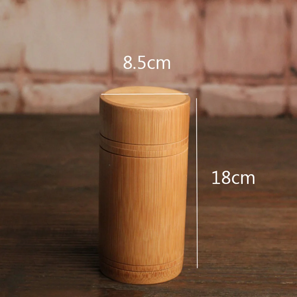 

Natural Portable Handmade Holder With Lid Bottle Container Organizer Storage Box Tea Canister