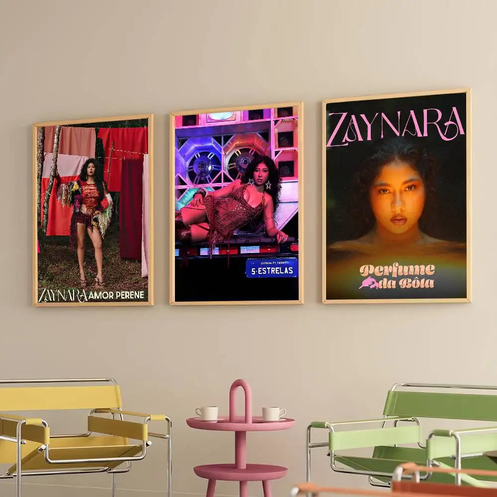 Zanger Zaynara Amor Perene Poster Prints Zelfklevend Huis Geschikt voor Woonkamer Decor Decoratie Muur