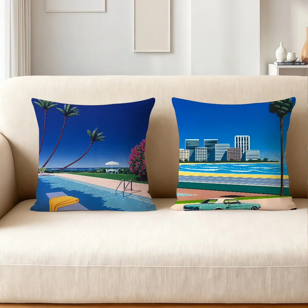 

Хироши Нигай Vaporwave Япония наволочка подходит для гостевых комнат интерьера автомобилей офисное украшение дома